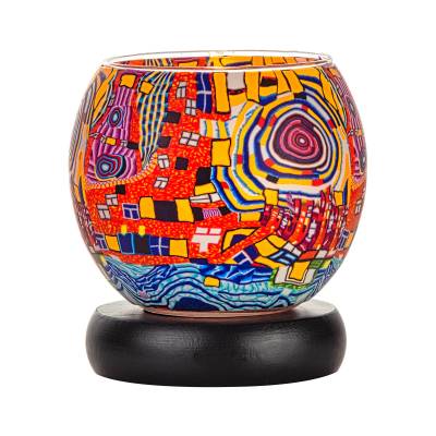 Leuchtglas Lampe 11cm Nr.506 Phantasiemotiv - 0