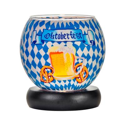 Leuchtglas Lampe 11cm Nr.533 Oktoberfest, elektrisch betrieben - 0