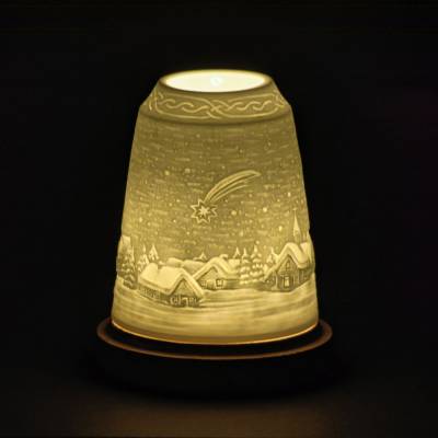 Starlight Glocke Nr.8 Sternschnuppe über Winterdorf - 0