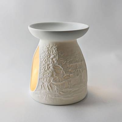 Aromalampe Nr.40 Weihnachtsmann mit vielen Geschenken im Schlitten - 1