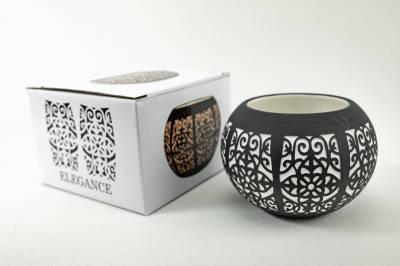 Porzellan Windlicht Elegance Kugel Nr. 26 Teelichthalter - 1