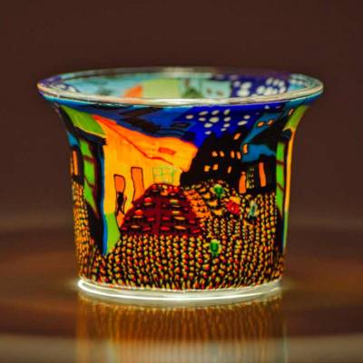 Votiv-Glas 59 - Stadt bei Nacht, modern - 1