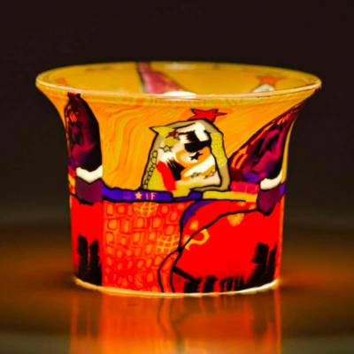 Votiv-Glas 84 Weihnachtsbaum abstrakt - 1