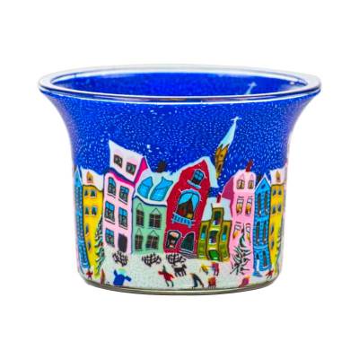 Votiv-Glas 71 - Winter in der Stadt, spielende Kinder - 0