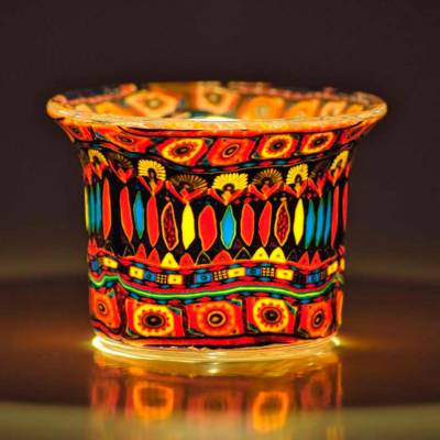 Votiv-Glas 90- Kerzenmotiv im Bohochic - 1