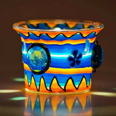 Votiv-Glas 100 Nuggets blau - 1