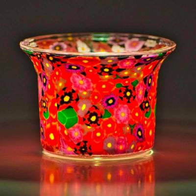 Votiv-Glas 124 Blumenwiese - 1