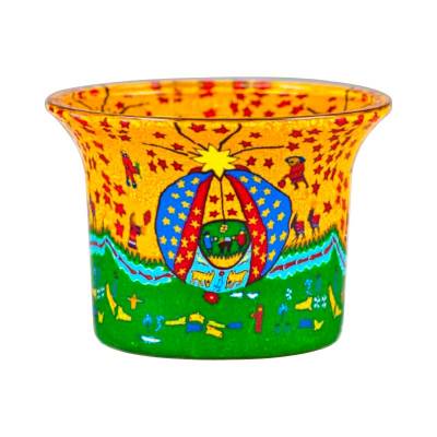 Votiv-Glas 144 Krippe künstlerische Darstellung - 0