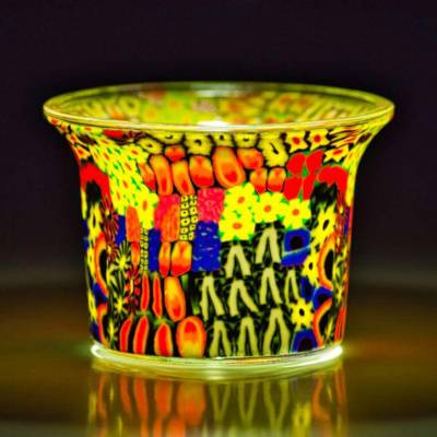 Votiv-Glas 265 - bunte Blumenwiese - 1