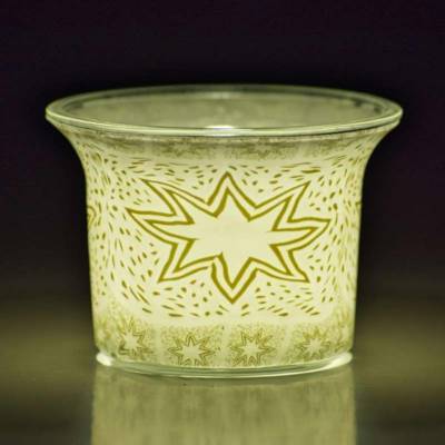 Votiv-Glas 271 Stern weiss - 1