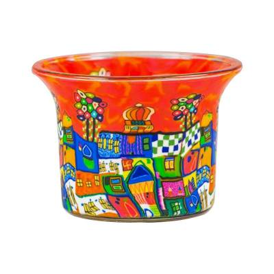 Votiv-Glas 290 bunte Stadt - 0