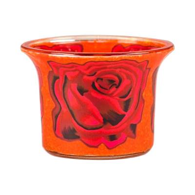 Votiv-Glas 297 - rote Rosen - 0