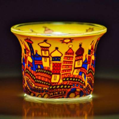 Votiv-Glas 306 - orientalische Stadt - 1