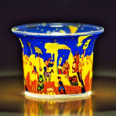 Votiv-Glas 339 weihnachtliche Krippe - 1