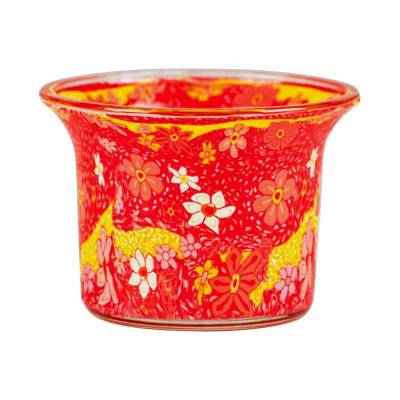 Votiv-Glas 358 rotes Blumenmeer - 0