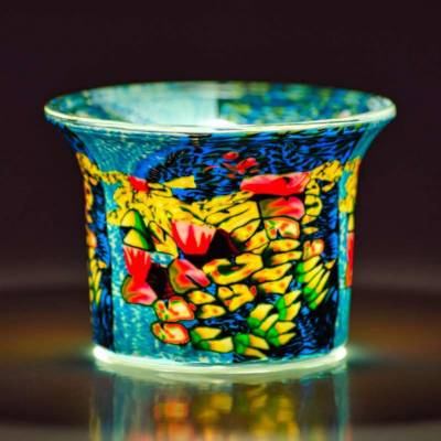 Votiv-Glas 564 - Seerose, Seerosen in pink und weiss - 1