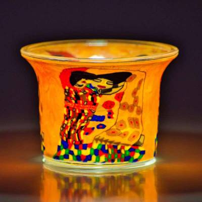 Votiv-Glas 583 - Klimt, der Kuss - 1