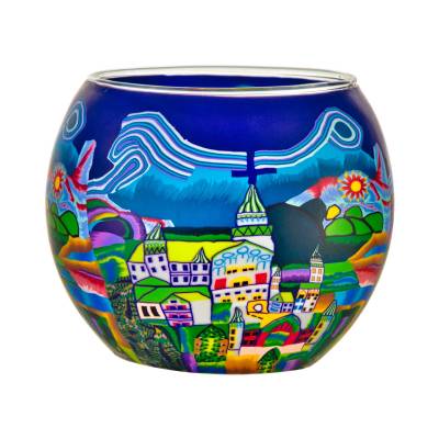 Leuchtglas 11cm Nr.32 Stadtmotiv - 0