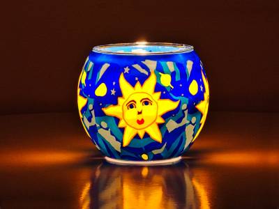 Leuchtglas 11cm Nr.77 Sonne - 1