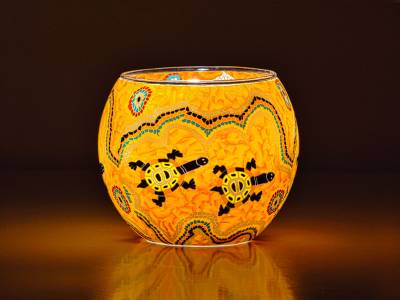 Leuchtglas 11cm Nr.272 Schildkrötenpaar, Schildkröte - 1