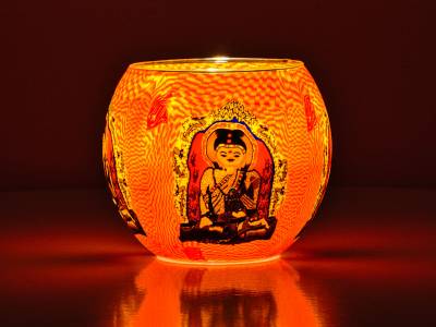 Leuchtglas 11cm Nr.309 Buddha - 1