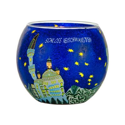 Leuchtglas 11cm Nr.383 Neuschwanstein bei Nacht - 0