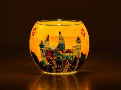 Leuchtglas 11cm Nr.384 Neuschwanstein im Sommer - 1