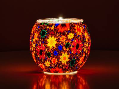 Leuchtglas 11cm Nr.468 Blumenmeer - 1