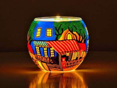 Leuchtglas 11cm Nr.562 Cafe Paris 1 - 1