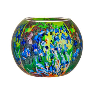 Leuchtglas 15cm Nr.93 Flowerpower in grün - 0