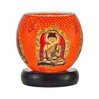 Leuchtglas Lampe 11cm Nr.309 Buddha, elektrisch betrieben