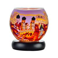 Leuchtglas Lampe 11cm Nr.449 Passau orange, elektrisch betrieben