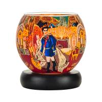 Leuchtglas Lampe 11cm Nr.535 König Ludwig von Bayern, elektrisch betrieben