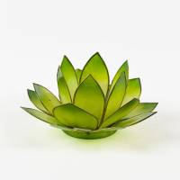 Lotusblüte 9 Grün – Teelichthalter für Hoffnung und Wachstum