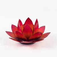 Lotusblüte 12 Bicolor Orange-Pink – Teelichthalter für Kreativität und Leidenschaft