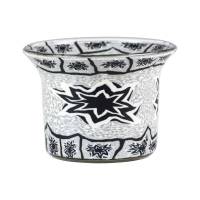 Votiv-Glas 268 Stern white black
