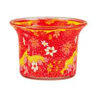 Votiv-Glas 358 rotes Blumenmeer