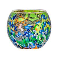 Leuchtglas 11cm Nr.93 Flowerpower in grün