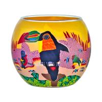 Leuchtglas 11cm Nr.167 Vögel, bunt