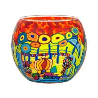 Leuchtglas 11cm Nr.292 stilisierte Stadt mit Wald im Hintergrund