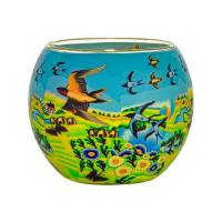 Leuchtglas 11cm Nr.593 Vogelschwarm im Sommer