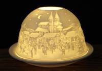 Starlight Nr.197 verschneiter Marktplatz Weihnachtsmarkttreiben