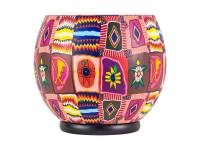 Gigant Nr.12 Patchwork, Leuchtglas elektrisch betrieben, Durchmesser 30cm