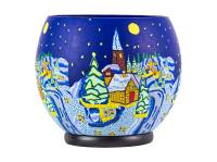 Gigant Nr.175 Winter in den Bergen, Leuchtglas elektrisch betrieben, Durchmesser 30cm