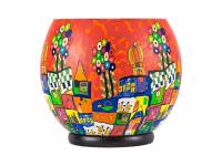 Gigant Nr.290 bunte Stadt, Leuchtglas elektrisch betrieben, Durchmesser 30cm