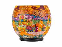 Gigant Nr.455 surrealistische Stadt, Leuchtglas elektrisch betrieben, Durchmesser 30cm