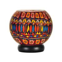 Leuchtglas Lampe 15cm Nr.90 Bohochic, elektrisch betrieben