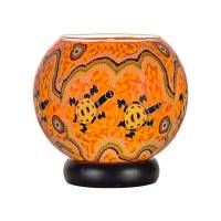 Leuchtglas Lampe 15cm Nr.272 Schildkrötenpaar, Schildkröte, elektrisch betrieben