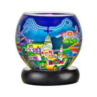 Leuchtglas Lampe 11cm Nr.32 Stadtmotiv