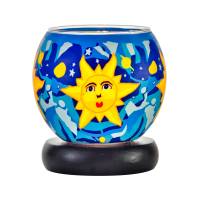 Leuchtglas Lampe 11cm Nr.77 Sonne, elektrisch betrieben